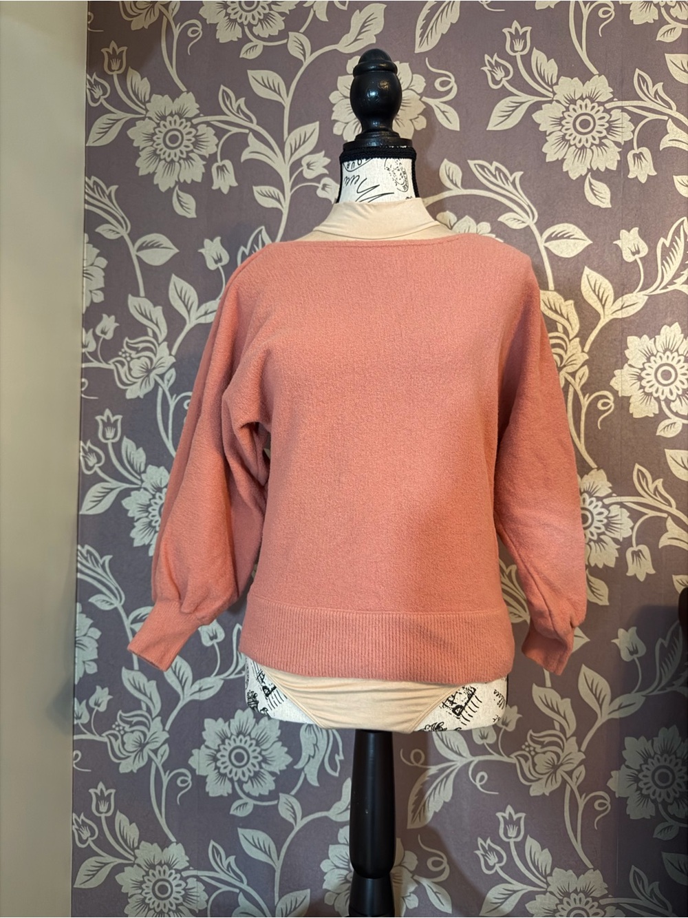 Marled Dusty Rose Marled Crewneck Sweater - Size XS